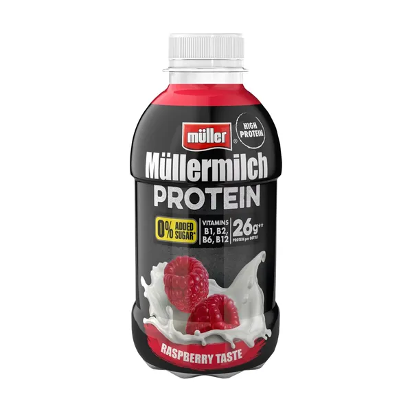 Piimajook vaarika maitsega magusainega Müllermilch 400g