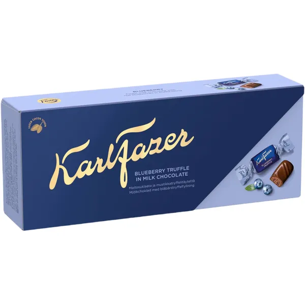 Piimašokolaadikompvekid mustikatäidisega Karl Fazer 250g