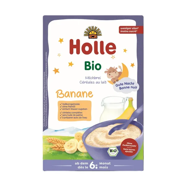 Piimjas puder banaanidega imikutele alates 6. elukuust Holle öko 250g