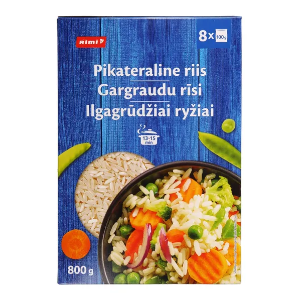 Pikateraline riis Rimi 8x100g