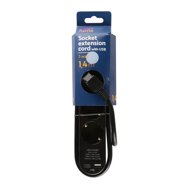 Pikendusjuhe ja USB-tüüpi A+tüüpi C 1,4m