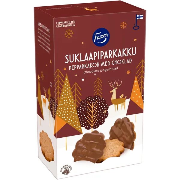 Piparkūkas ar šokolādes glazūru Fazer 175g