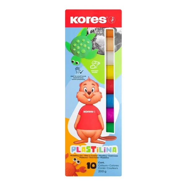 Plastiliin Kores Plastilina 10 erinevat värvi x 20g