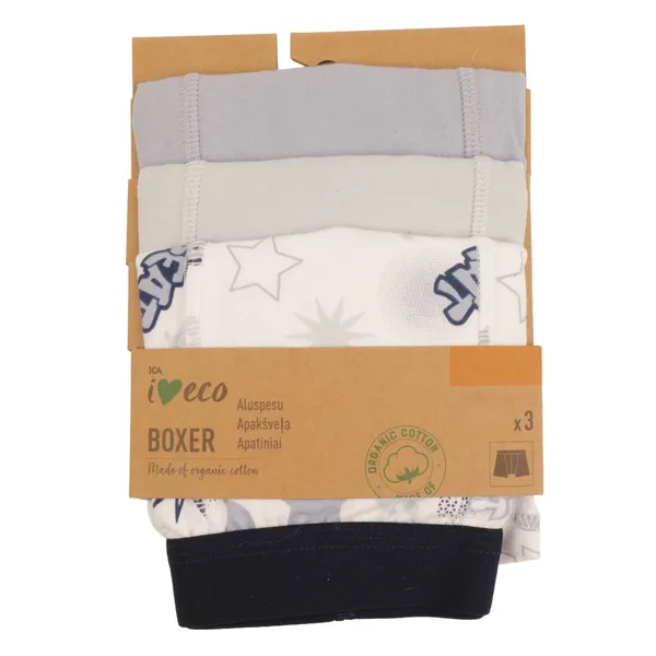 Poiste aluspesu I Love Eco 3p 122/128