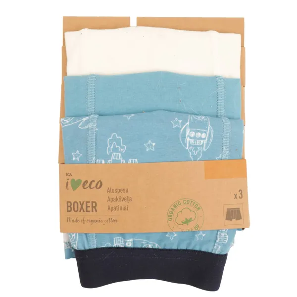 Poiste aluspesu I Love Eco 3p 134/140