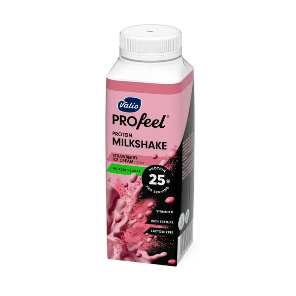 Piimaproteiinikokteil maasikajäätise maitseline, VALIO PROFEEL, 250 ml