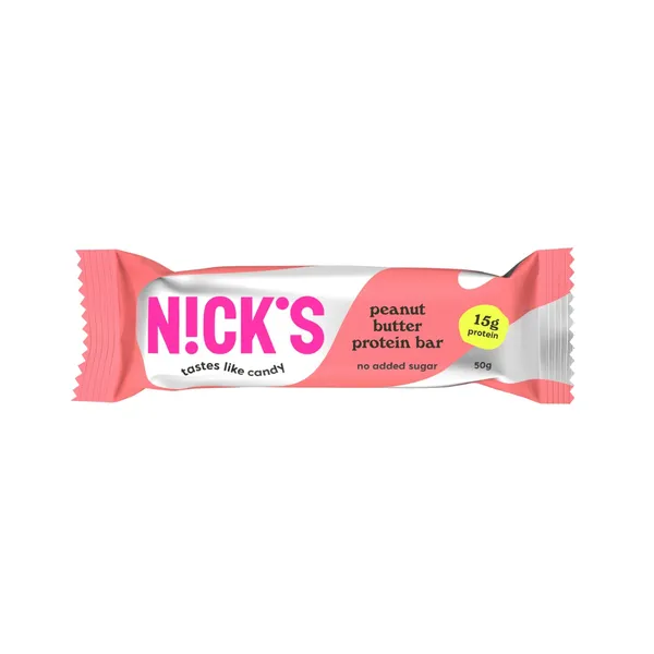 Proteiinibatoon maapähklikreemiga magusainetega Nicks 50g