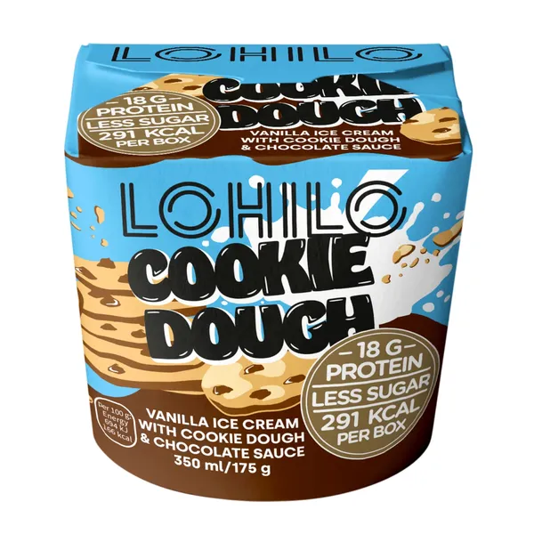 Proteiinijäätis Lohilo Cookie Dough magusainetega 350ml