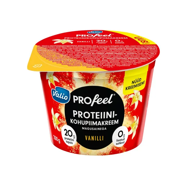 Proteiinikohupiimakreem vanilli Valio ProFeel magusainega 200g