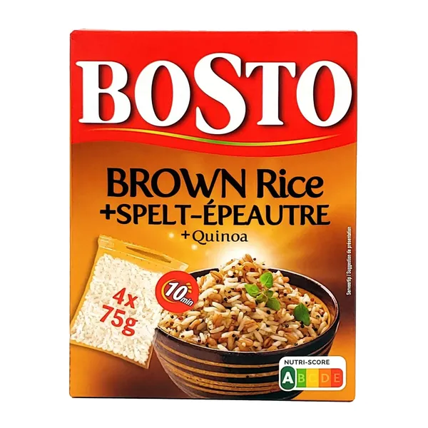Pruun riis & spelta & quinoa BOSTO 4x75g