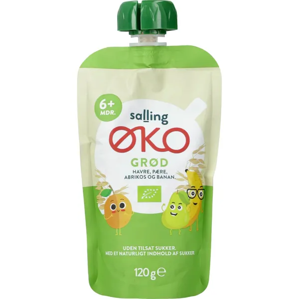 Puder kaera, pirni, aprikoosi ja banaaniga Salling Eko öko 6k+ 120g