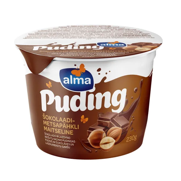Puding Alma šokolaadi-metsapähkli maitseline, ALMA, 230 G