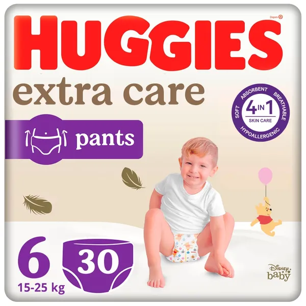Püksmähkmed Extra Care 6, HUGGIES, 15-25kg/30tk
