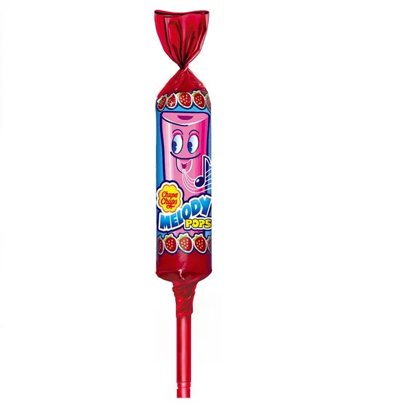 Pulgakomm Melody Pops maasika, CHUPA CHUPS, 15 g