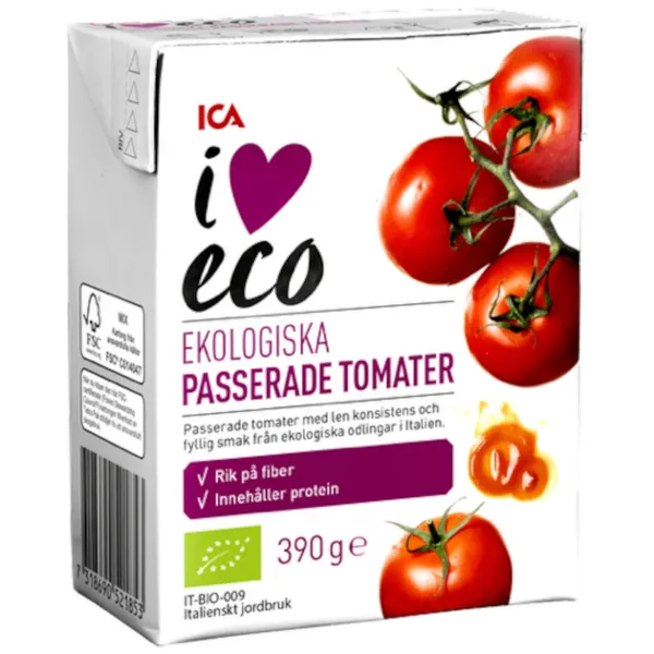 Püreestatud mahetomatid I Love Eco 390g