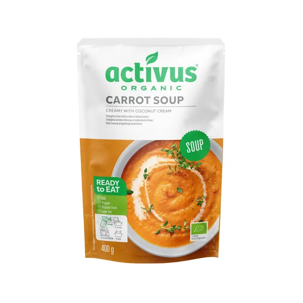 Püreestatud porgandisupp Activus öko 400g