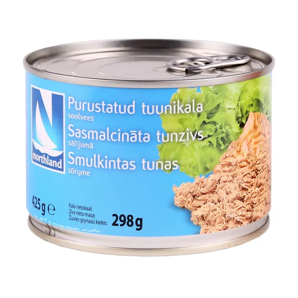 Purust. tuunikala soolvees Northland 425g/298g
