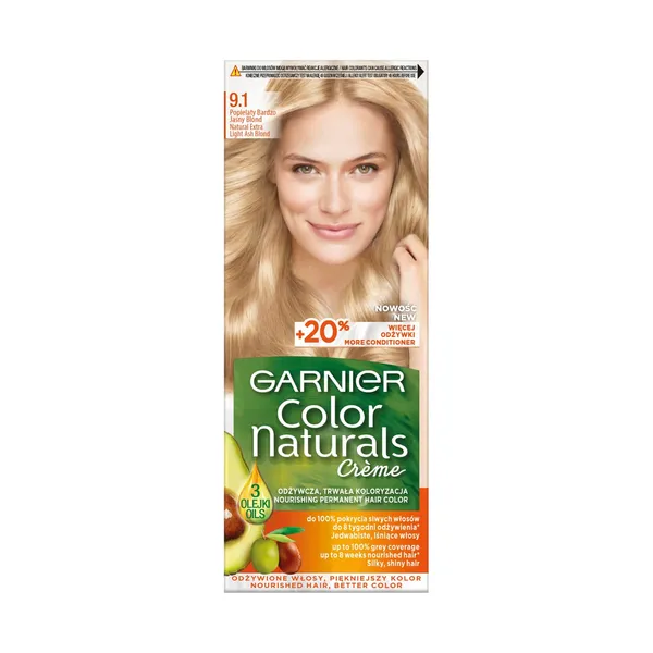 Püsivärv Color Naturals Olive 9.1 loomulik eriti hele tuhmblond, GARNIER, 1 tk