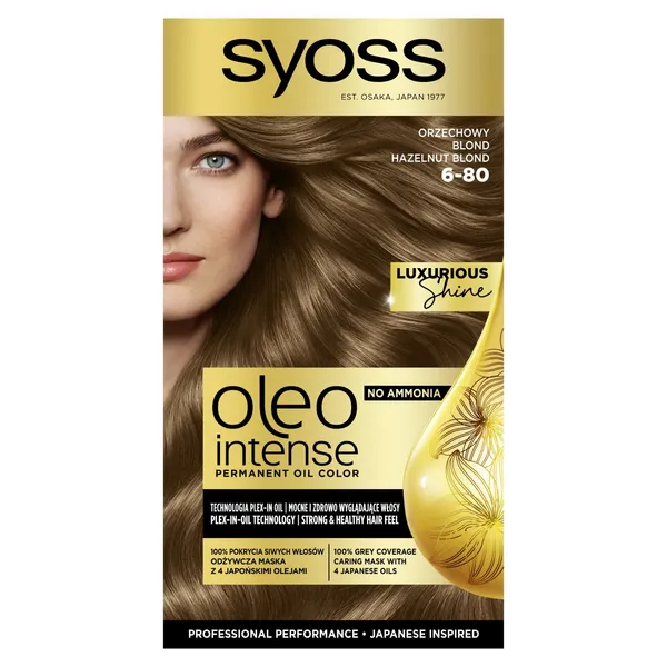 Püsivärv Syoss oleo intense 6-80 pähkelblond