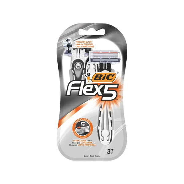 Raseerijad meestele Bic Flex5 ühekordsed 3tk