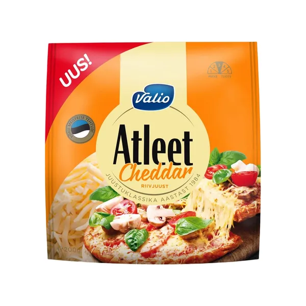 Riivjuust Cheddar Atleet VALIO, 200g