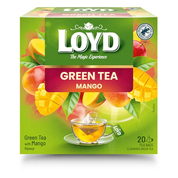Zaļā tēja Loyd ar mango garšu 20x1,5g