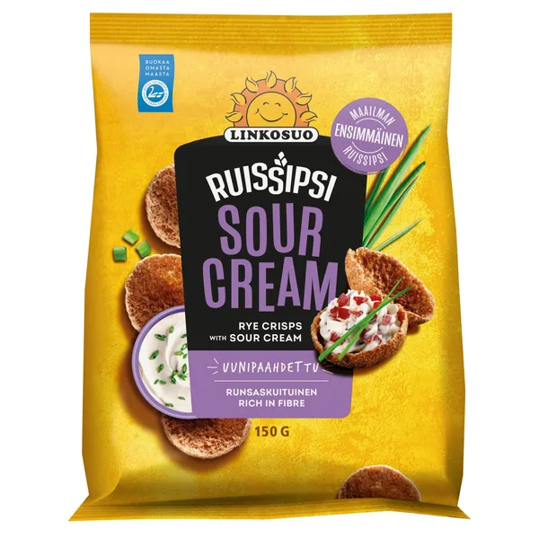 Rukki näkileivad hapukoorega Ruissipsi Linkosuo 150g