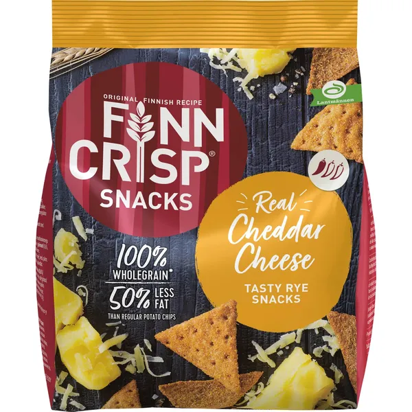 Rukkisnäkid cheddar juustu maitselised Finn Crisp 150g
