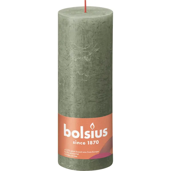 Sammasküünal Bolsius Rustic roheline, 19x7cm