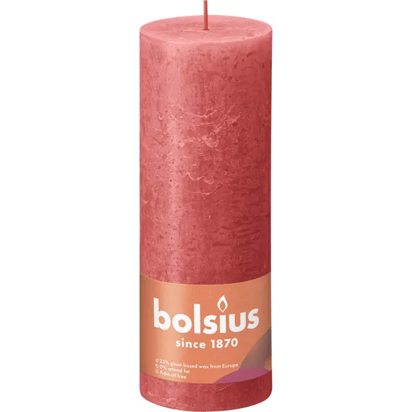 Sammasküünal Bolsius Rustic roosa, 19x7cm