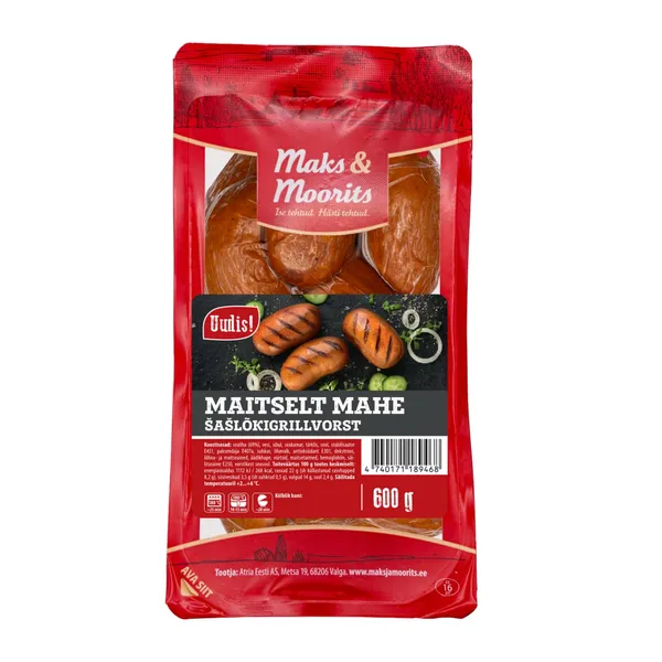 Šašlõkigrillvorst Maitselt Mahe, MAKS&MOORITS, 600g