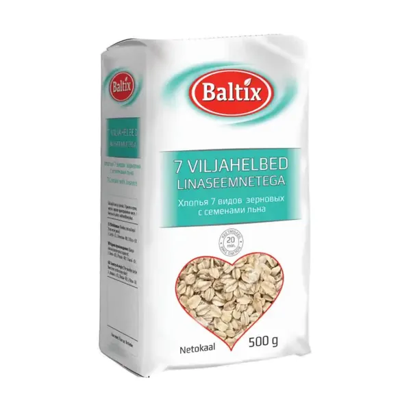 Seitsmeviljahelbed linaseemnetega Baltix 500g