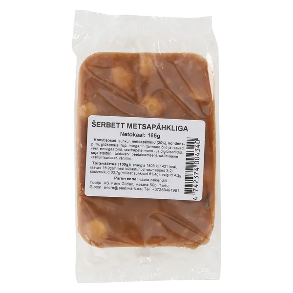 Šerbett metsapähklitega 165g