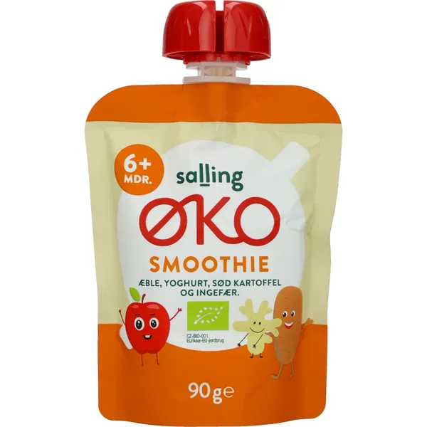 Smuuti õuna, jogurti, bataadi ja ingveriga Salling Eko öko 6k+ 90g