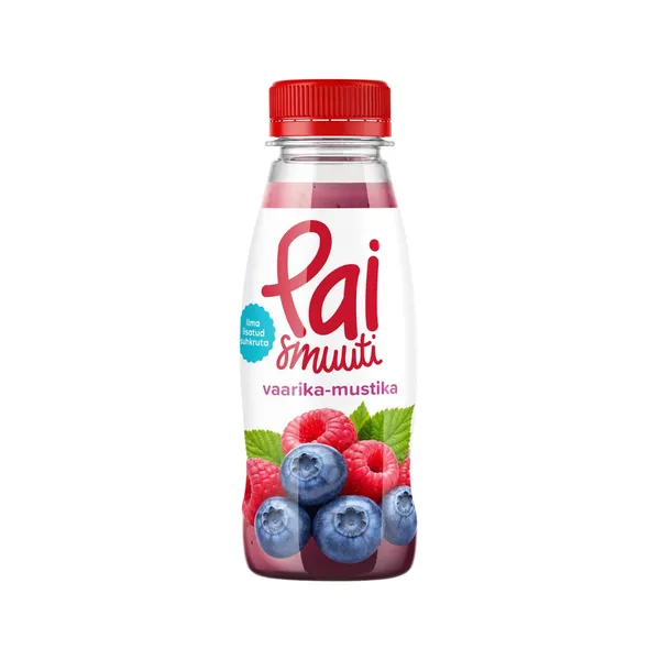 Vaarika-mustika smuuti, PAI, 250ml