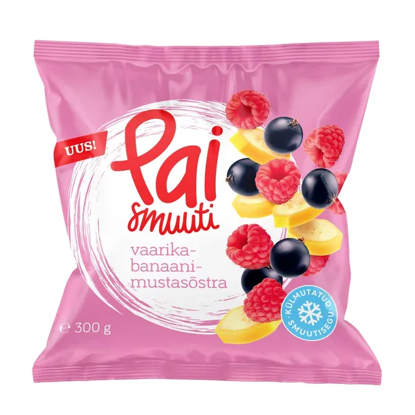 Vaarika-banaani-mustasõstra smuutisegu, PAI, 300 g