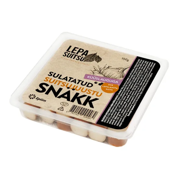 Snäkk sulatatud suitsujuustu-küüslaugu E-Piim 150g