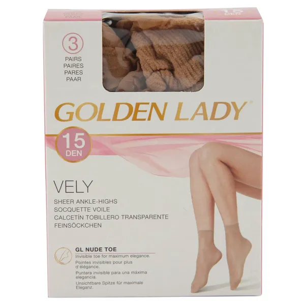 Naiste sokid Golden Lady Mini Vely 15den uni melon 3 paari