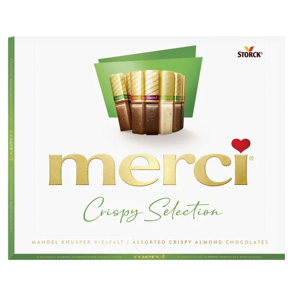 Šokolaadiassortii mandlitega Merci 250g