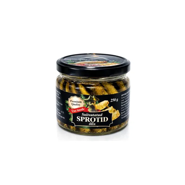 Sprotid suitsutatud õlis Pirate Barbarossa's Gold 525/250g