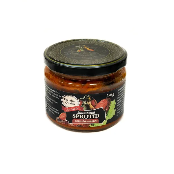 Sprotid suitsutatud tomatikastmes Pirate Barbarossa's Gold 525/250g