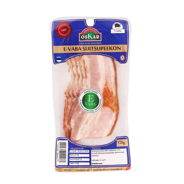 Suitsupeekon E-vaba viilutatud Oskar 120g