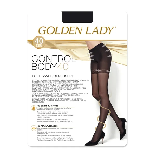Sukkpüksid naistele Golden Lady Control Body 40den 3 nero