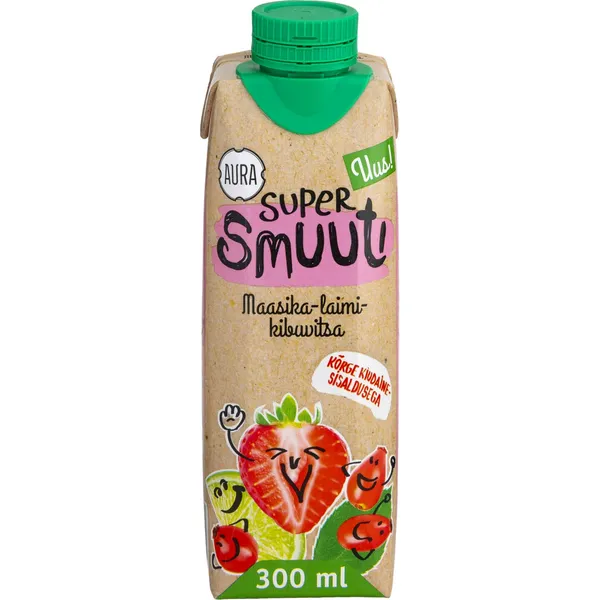 Supersmuuti Maasika-Laimi-Kibuvitsa, AURA, 300 ml