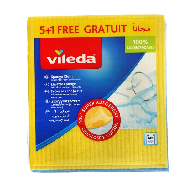 Svammlapp VILEDA, 575 Aqua 5+1tk