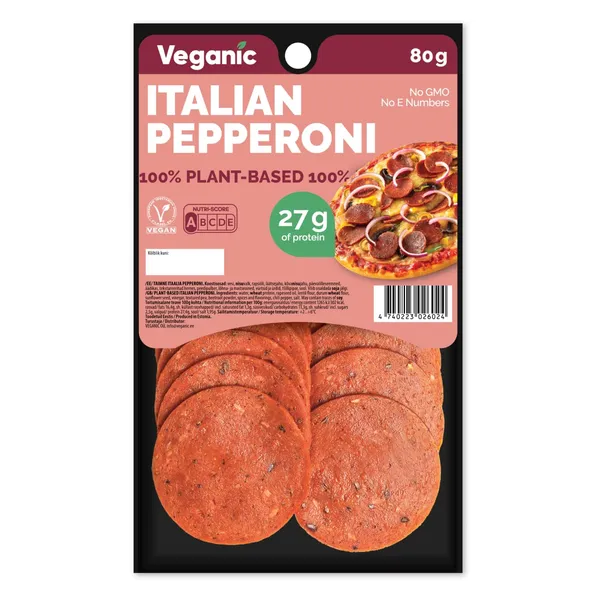 Taimne vorst Italian Pepperoni Veganic 80g