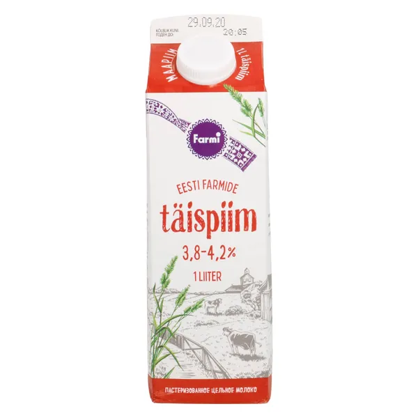 Täispiim 3,6%-4,2% Farmi 1l