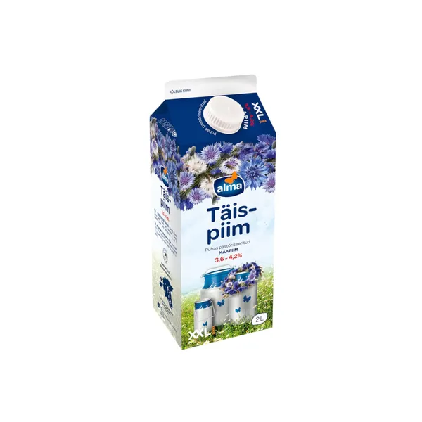 Täispiim 3,6-4,2%, ALMA, 2 L