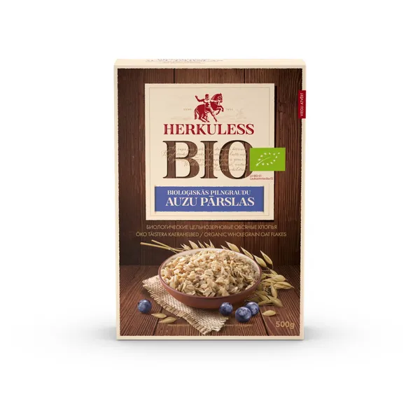 BIO pilngr.auzu pārslas HERKULESS 500g