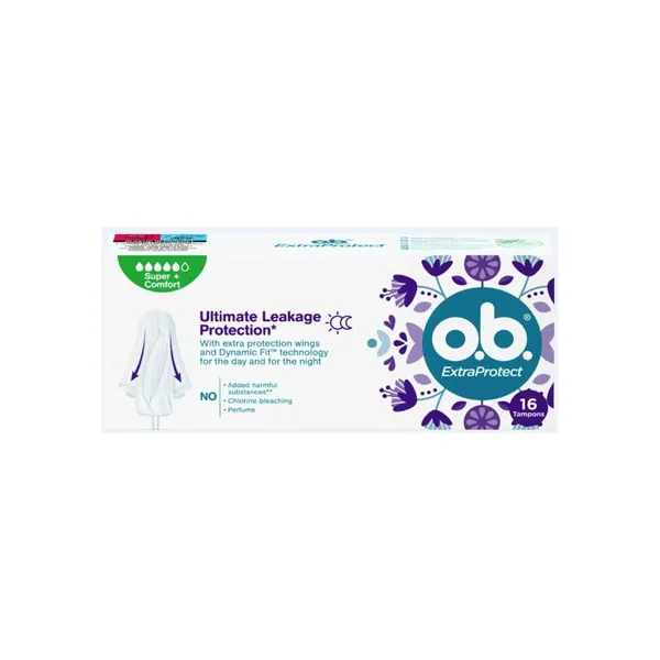 Tampoonid Extra Protect super, O.B., 16 tk